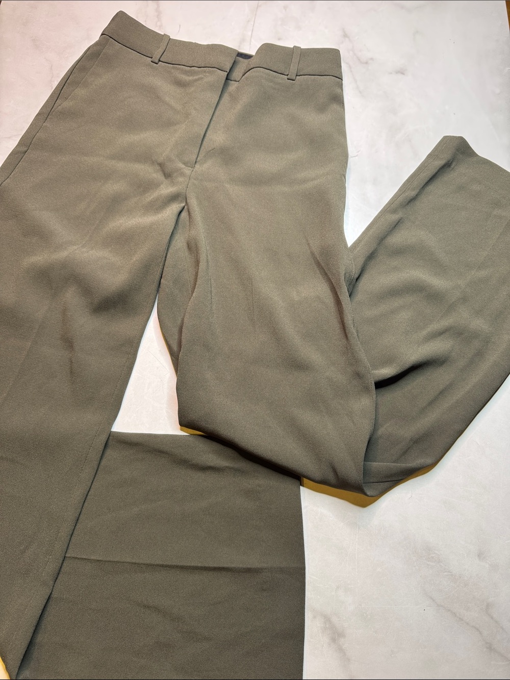 Aritzia Babaton Agency Pant - Mirror Crepe in Dark Olive - Picture 5 of 7